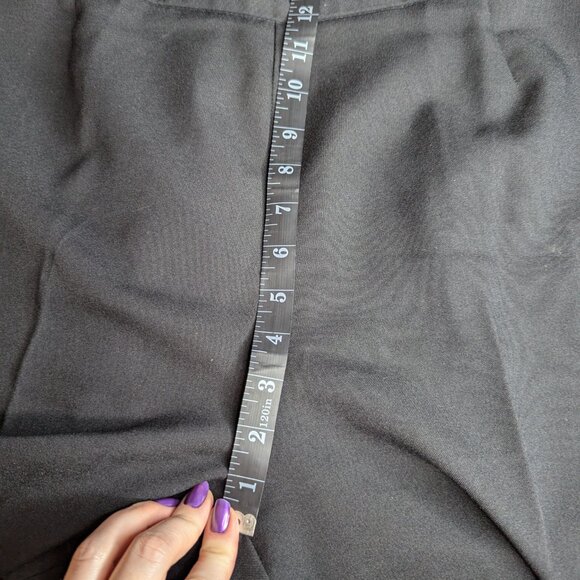 Liz Baker Black Straight Leg Dress Pants Zipper & Button Closure Women's Size 18 - Picture 9 of 15